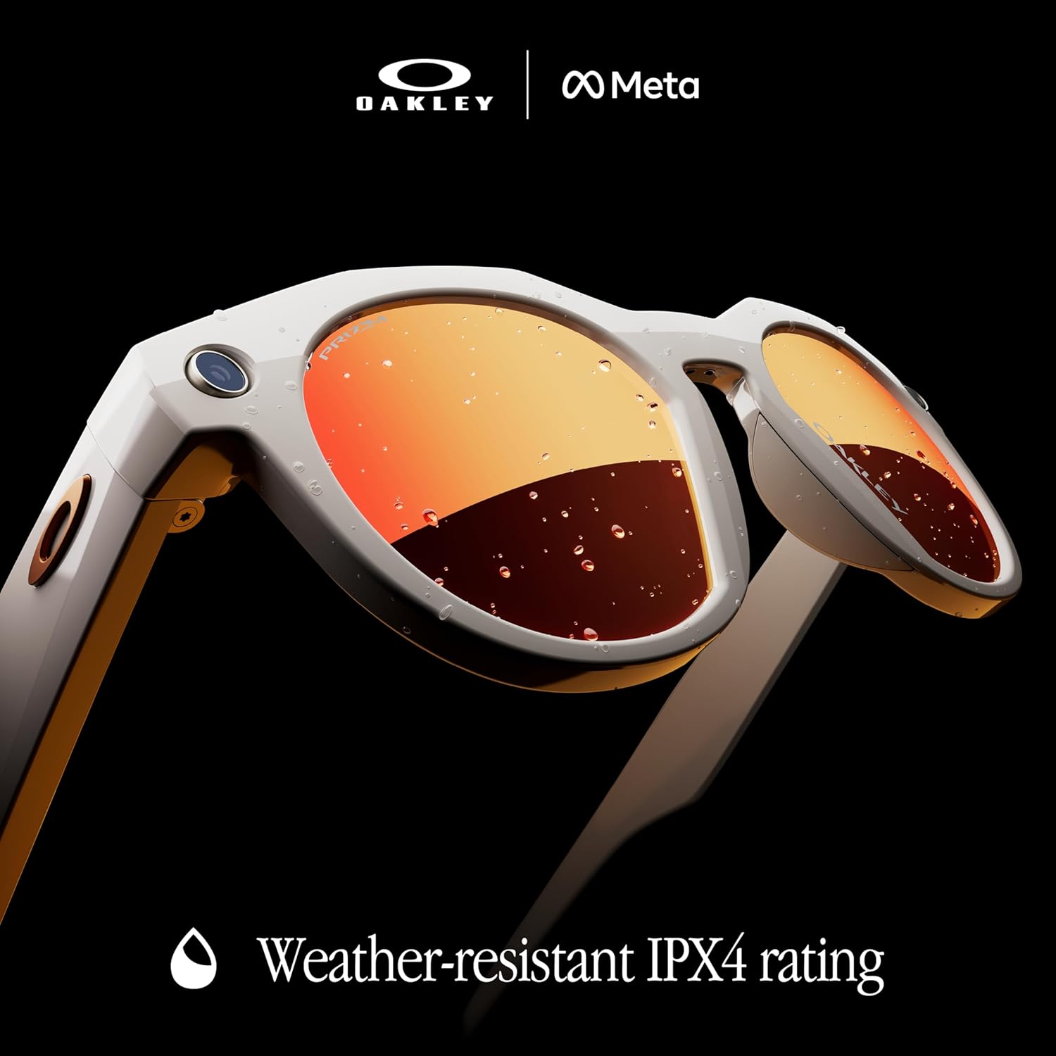 Oakley Meta HSTN AI Glasses – 12MP Camera, 3K Video, Open-Ear Audio, Meta AI – Black/Prizm Black Polarized